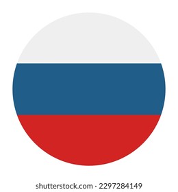 Flag Russia vector flat icons. Isolated flag Russia emoji illustration