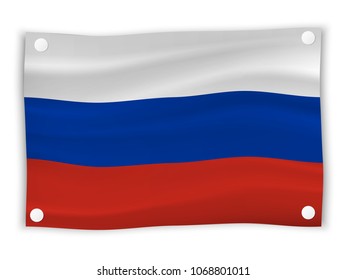 Flag of Russia, Vector illustration