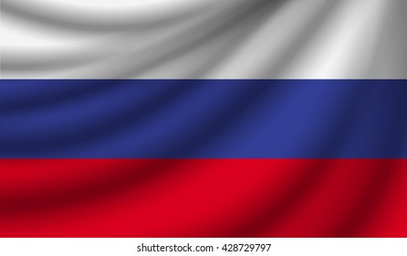 Flag of Russia, vector illustration