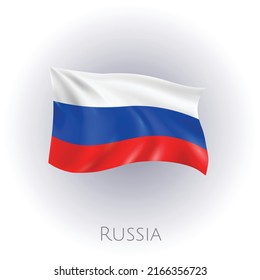 Flag of russia. Vector illustration on white background.
