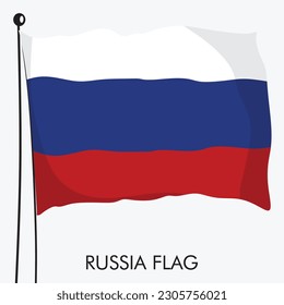 A flag of russia vector vector illustration template banner russia national day and  independence day banner design 