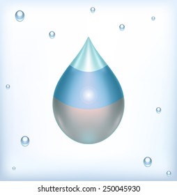 Flag of Russia water drop