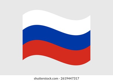 Flag of Russia. Russia wavy flag digital vector illustration. Fluttering flag.
