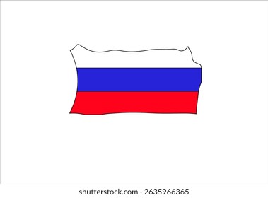 a flag of russia with a white background