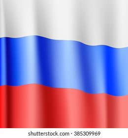 Flag of the Russian Federation. Symbol of State. Stock vector illustration.
