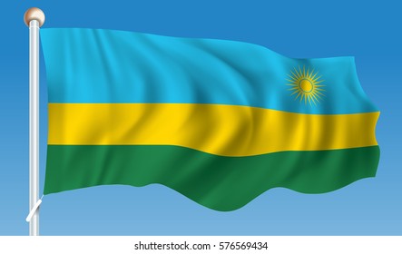 Flag of Rwanda - vector illustration