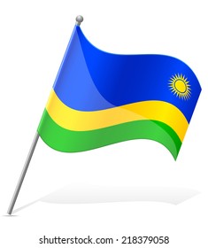 flag of Rwanda vector illustration isolated on white background