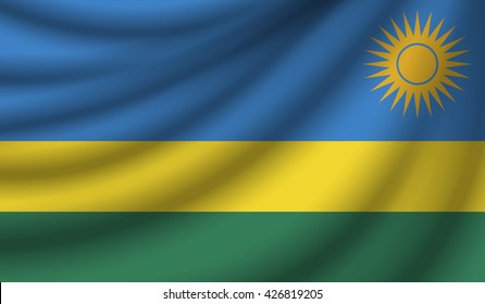Flag of Rwanda,vector illustration