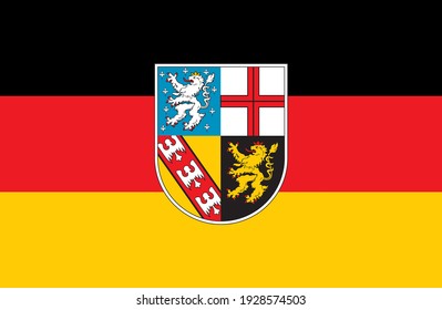 flag of Saarland Germany vector illustration