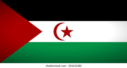 Flag of Sahrawi Arab DemocraticRepublic. Vector illustration.