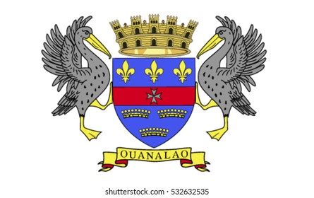 Flag of Saint Bartholemy vector illustration