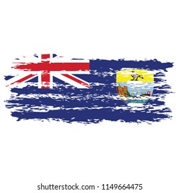 Flag of Saint Helena the illustration vector on a white background, brush stroke Design Elements