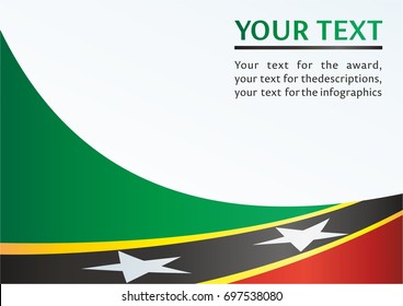 Flag of Saint Kitts and Nevis, Federation, template for the award, an official document with the flag of Saint Kitts and Nevis