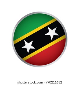 Flag of Saint Kitts and Nevis (Round icon)