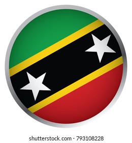 Flag of Saint Kitts and Nevis (Round icon)