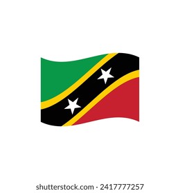 Flag of Saint Kitts and Nevis vector symbol