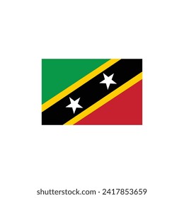 Flag of Saint Kitts and Nevis vector symbol