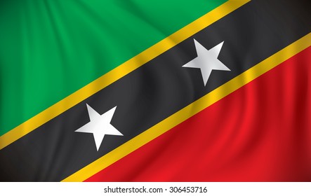 Flag of Saint Kitts and Nevis - vector illustration