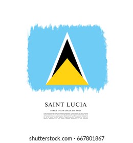 Flag of Saint Lucia, brush stroke background