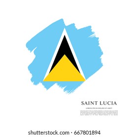 Flag of Saint Lucia, brush stroke background