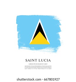 Flag of Saint Lucia, brush stroke background