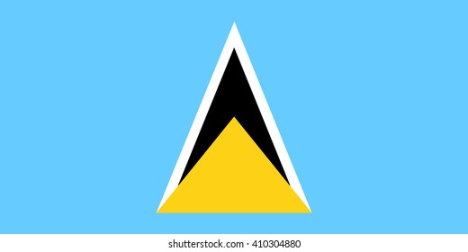  Flag of Saint Lucia - Proper Dimensions . Vector illustration