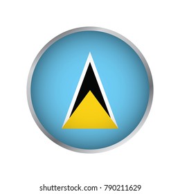 Flag of Saint Lucia (Round icon)
