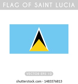 Flag of Saint Lucia, Saint Lucia flag Template Design. Vector Eps 10