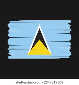 Flag of Saint Lucia with Transparent Background