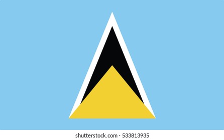 flag of saint lucia vector icon illustration eps10