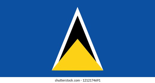 Flag of Saint Lucia vector illustration