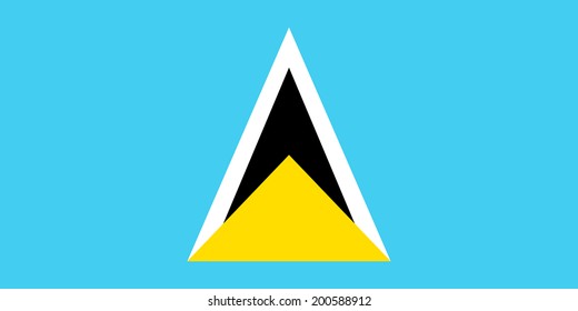 Flag of Saint Lucia. Vector illustration.