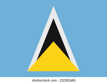 Flag of Saint Lucia vector illustration