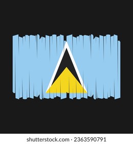 Flag of Saint Lucia Vector Illustration