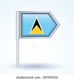 Flag of Saint Lucia, vector illustration