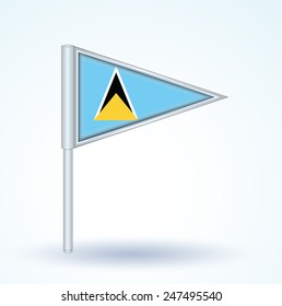 Flag of Saint Lucia, vector illustration