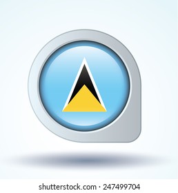 Flag of Saint Lucia, vector illustration