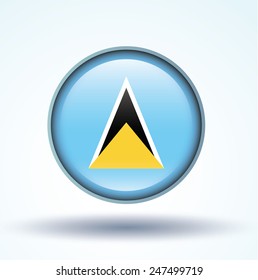 Flag of Saint Lucia, vector illustration