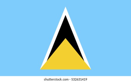 Flag of Saint Lucia vector illustration