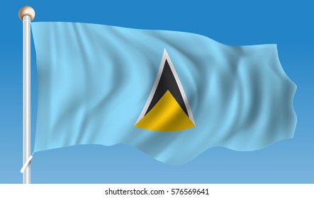 Flagge von Saint Lucia - Vektorgrafik