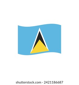 Flag of Saint Lucia vector symbol