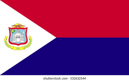 Flag of Saint Martin vector illustration
