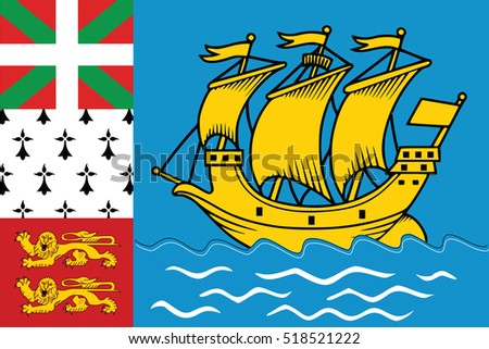 Flag of Saint Pierre and Miquelon page symbol for your web site design Saint Pierre and Miquelon flag logo, app, UI. Saint Pierre and Miquelon flag Vector illustration, EPS10.