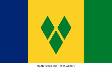 Bandera de San Vicente y las Granadinas, Formato 16:9, Bandera de San Vicente y las Granadinas, Imágenes vectoriales