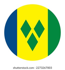 Flag Saint Vincent Grenadines Emoji Icon Isolated Vector Illustration On White Background