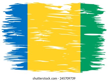 Flag of Saint Vincent and the Grenadines Painted brush colored inks. Symbol Independence Day National Patriotic Travel Country Background Grunge Paint Stock Vector Icon Logo Picture Image Illustration
