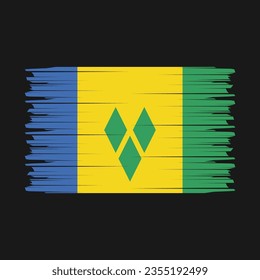 Flag of Saint Vincent vector illustration