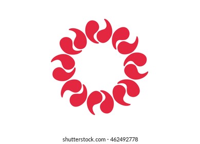 Flag of Saitama prefecture of Japan. Vector illustration.