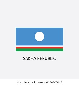 Flag of Sakha (Yakutia) Republic Vector Illustration