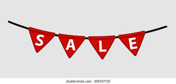 Flag Sale Labels  . Vector Illustration